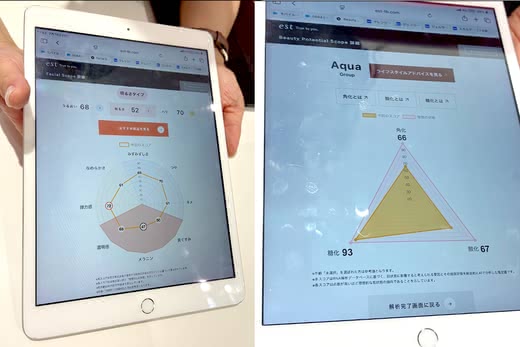 エストの肌診断カウンター