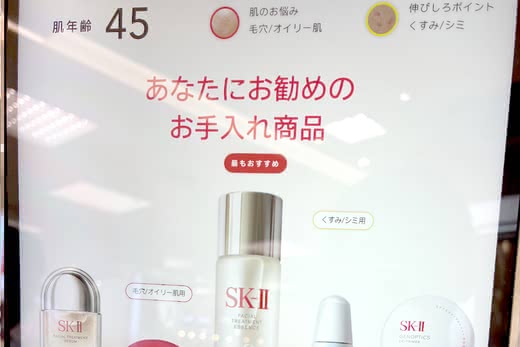 SK-IIの肌診断の結果